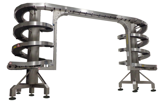 All-purpose spiral conveyor for medium to large products